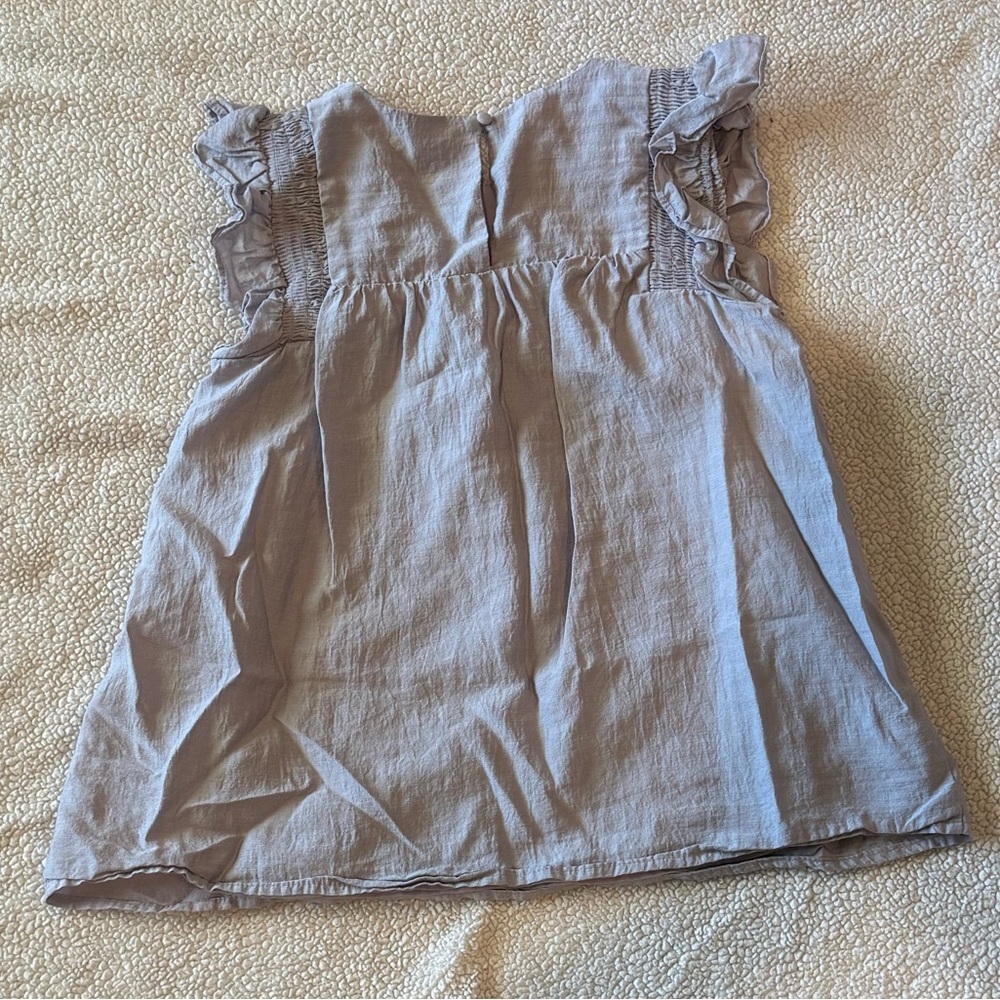 Hayden Girl Smocked Ruffle Shoulder Top - Picture 3 of 3